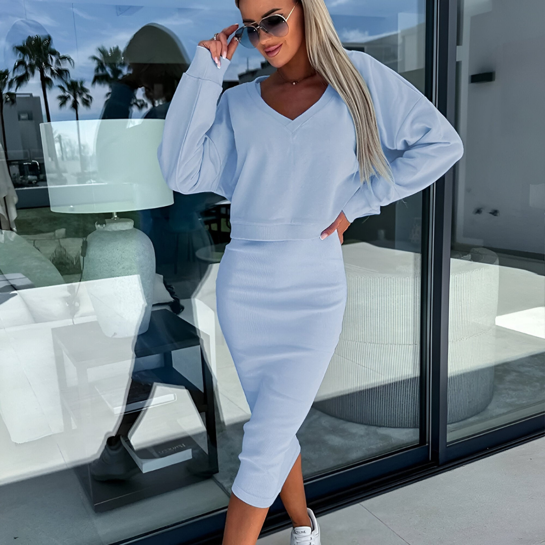 EDITH™ – Elegante Set van Top en Jurk