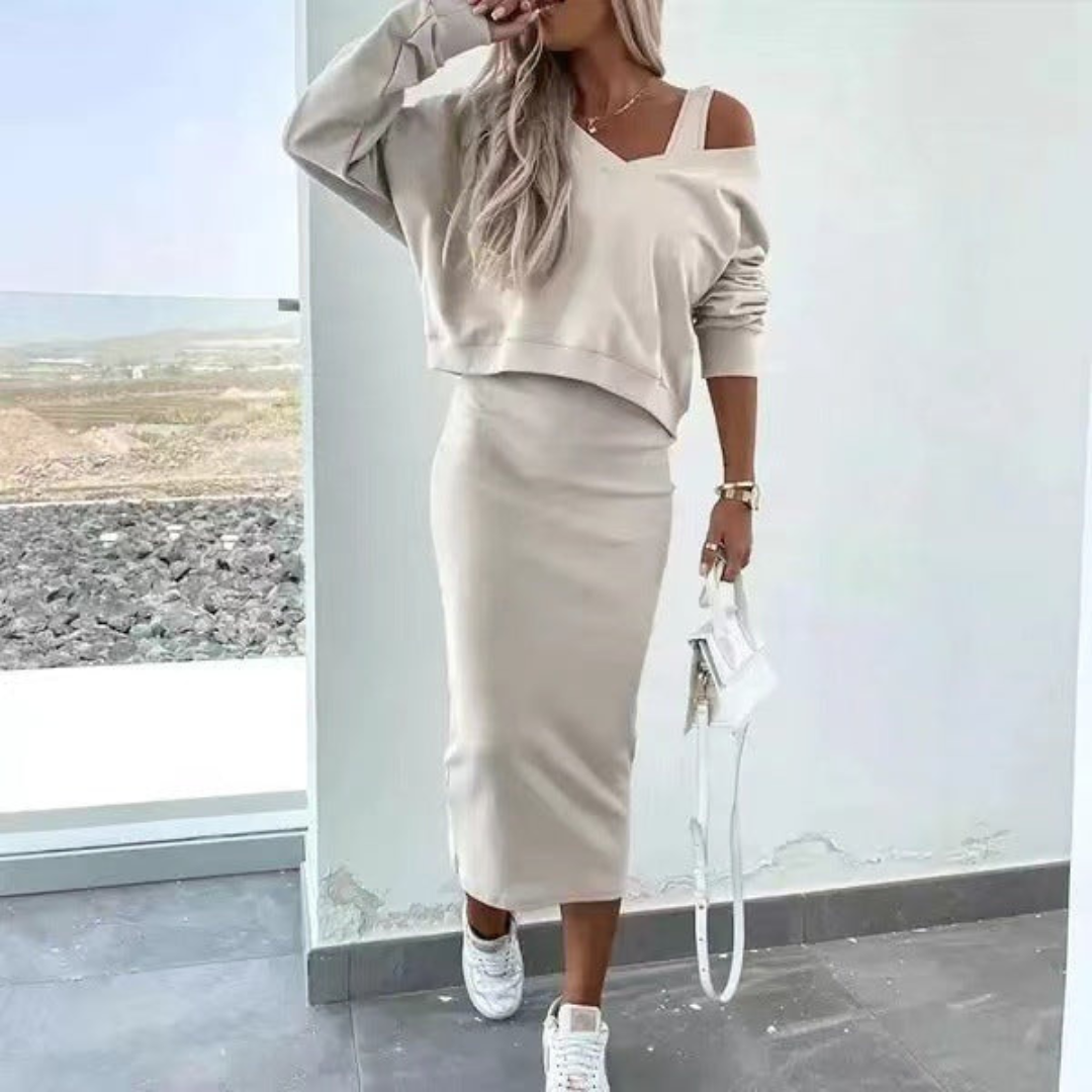 EDITH™ – Elegante Set van Top en Jurk